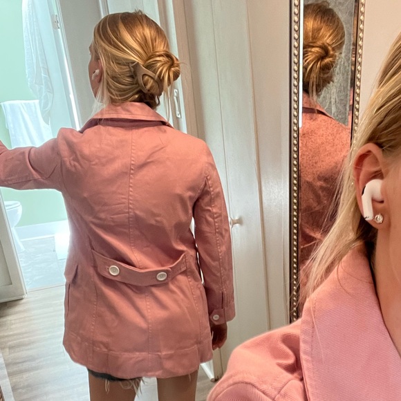 J Crew pink pea coat - Picture 2 of 3